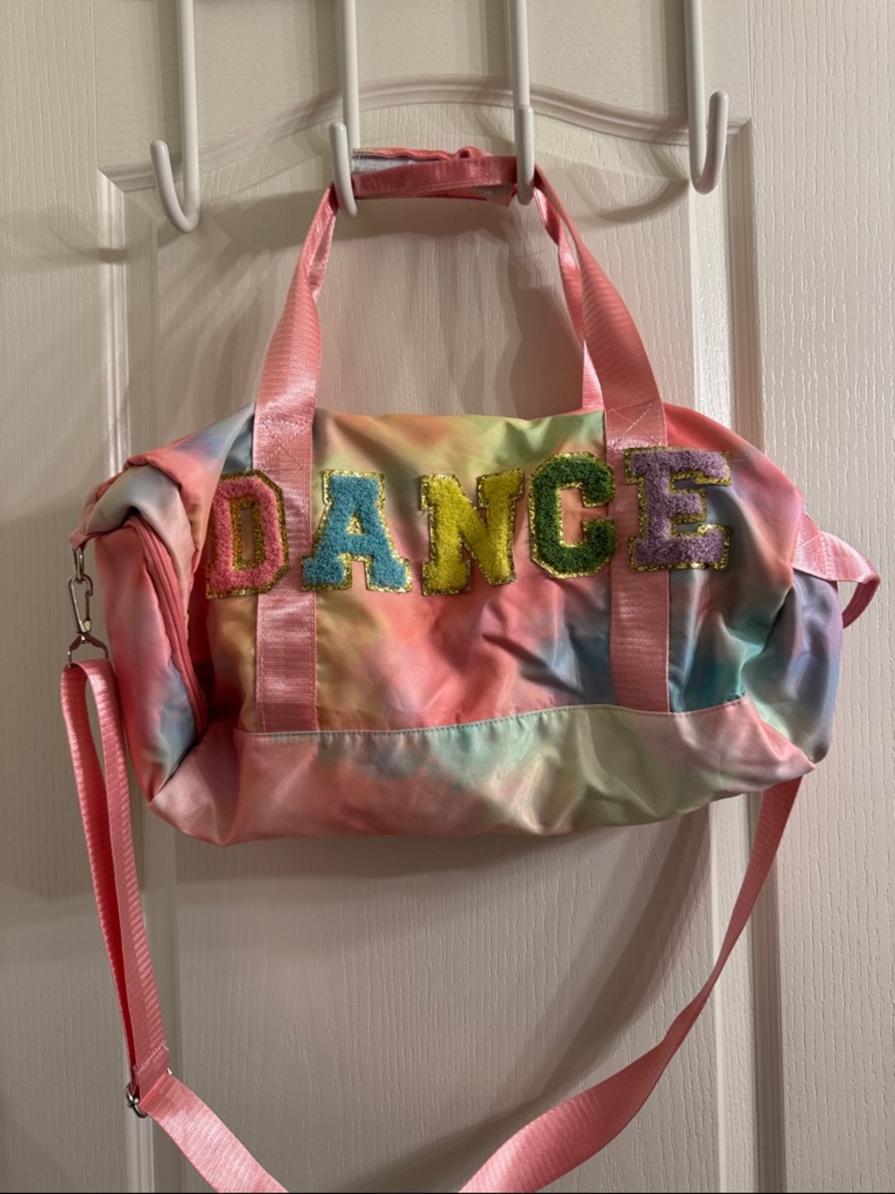 Pastel Tie-Dye Dance Duffle Bag - Pink